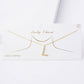 Gold Plated Pearl Initial Necklace