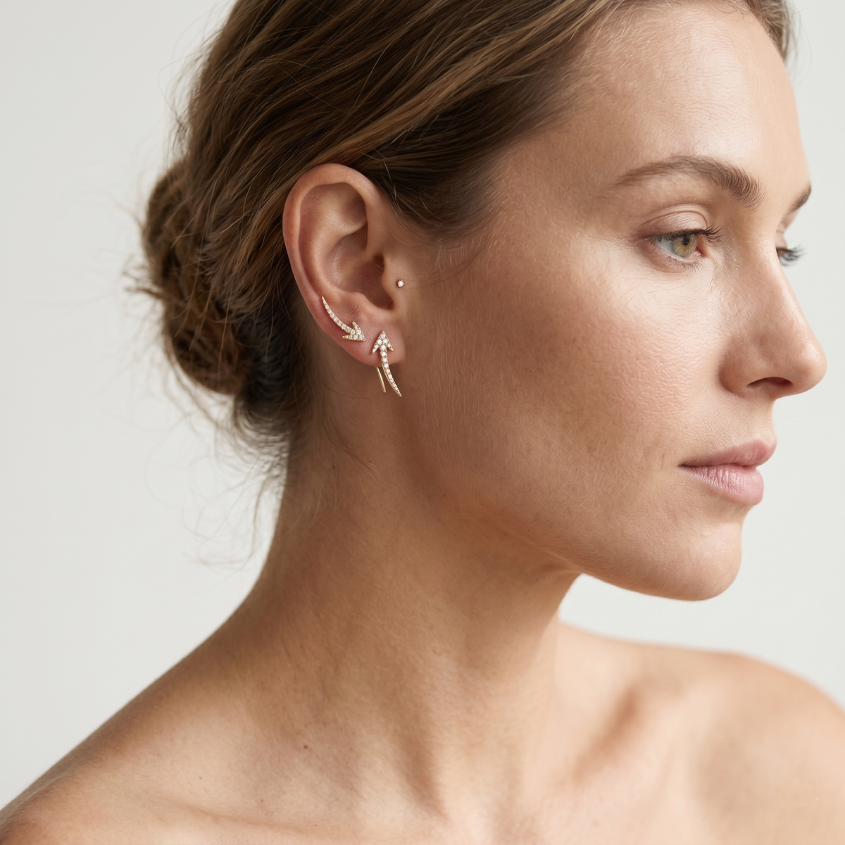 Gold Arrow Point Archer Necklace