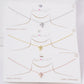 Gold Square-Set Cross Necklace