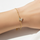 Pave Butterfly Charm Chain Bracelet