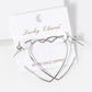 18K Gold Dipped 35mm Heart Shape Lightweight Open Hoop