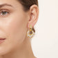 Dainty Pave Cubic Zirconia Open Circle Drop Earrings