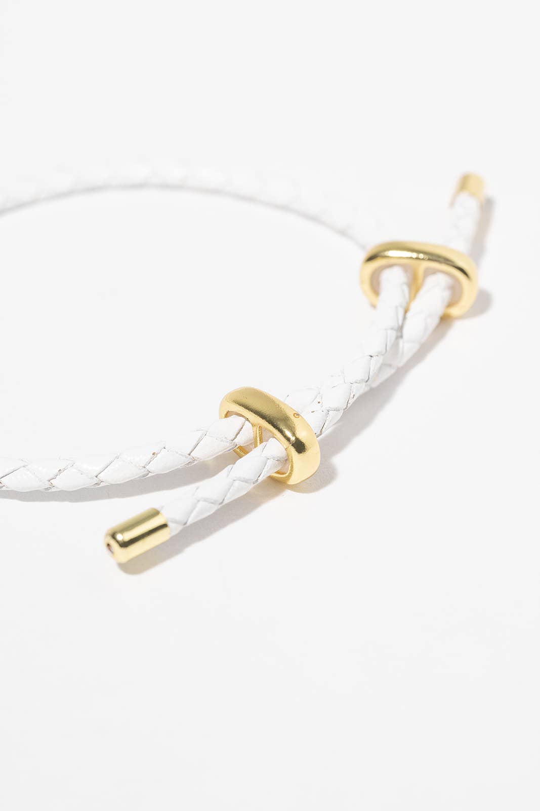The Radiance Within Braided Leather & Gold Accent Bracelet