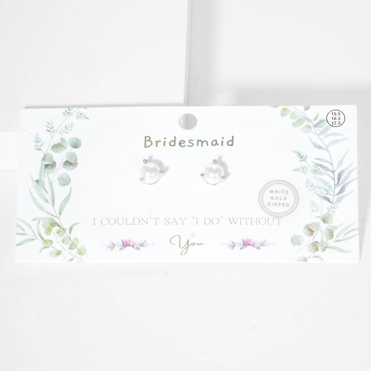 Bridesmaid Proposal Pearl & Crystal Stud Earrings