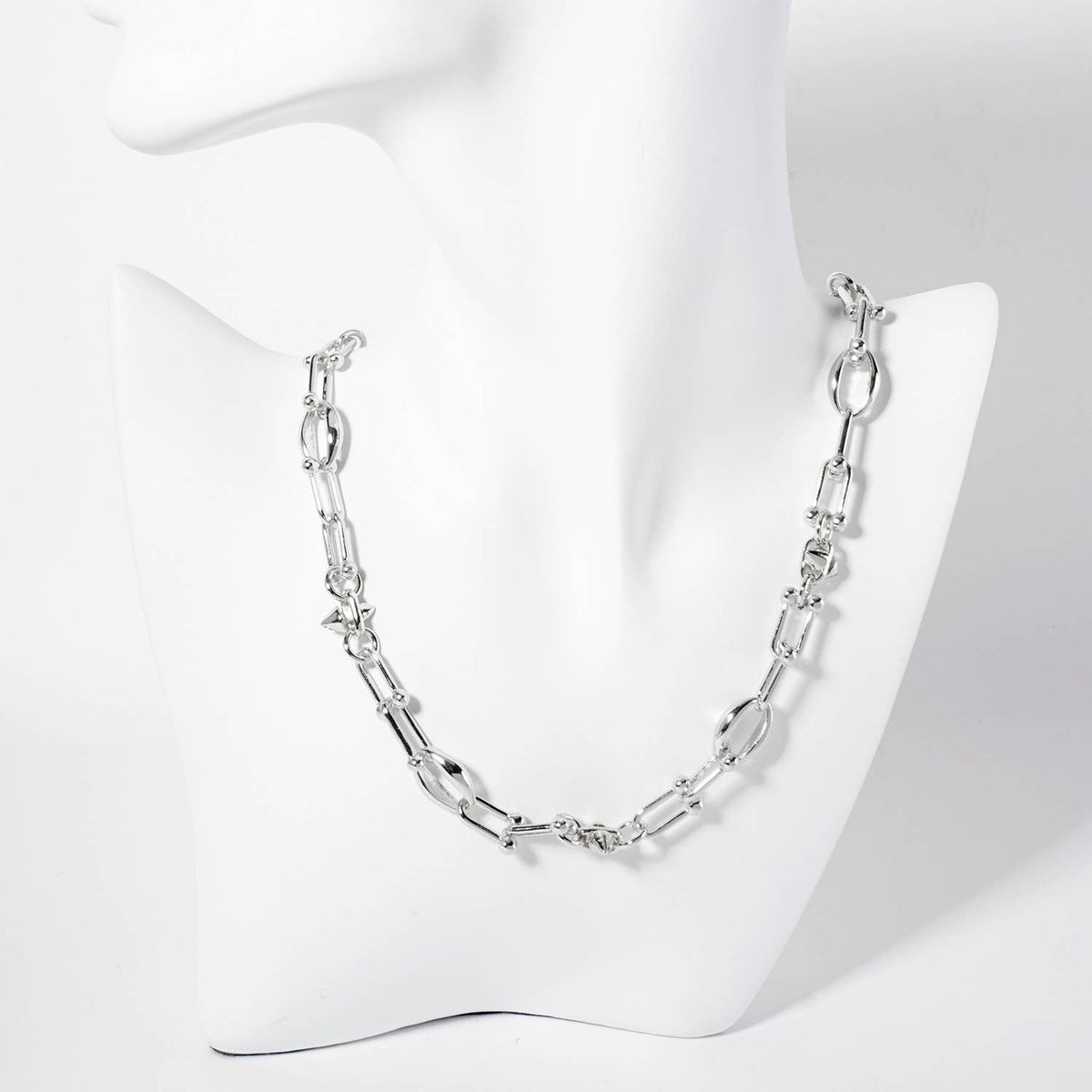 HardWear Oval-Chain Polished with Spike Chain Necklace