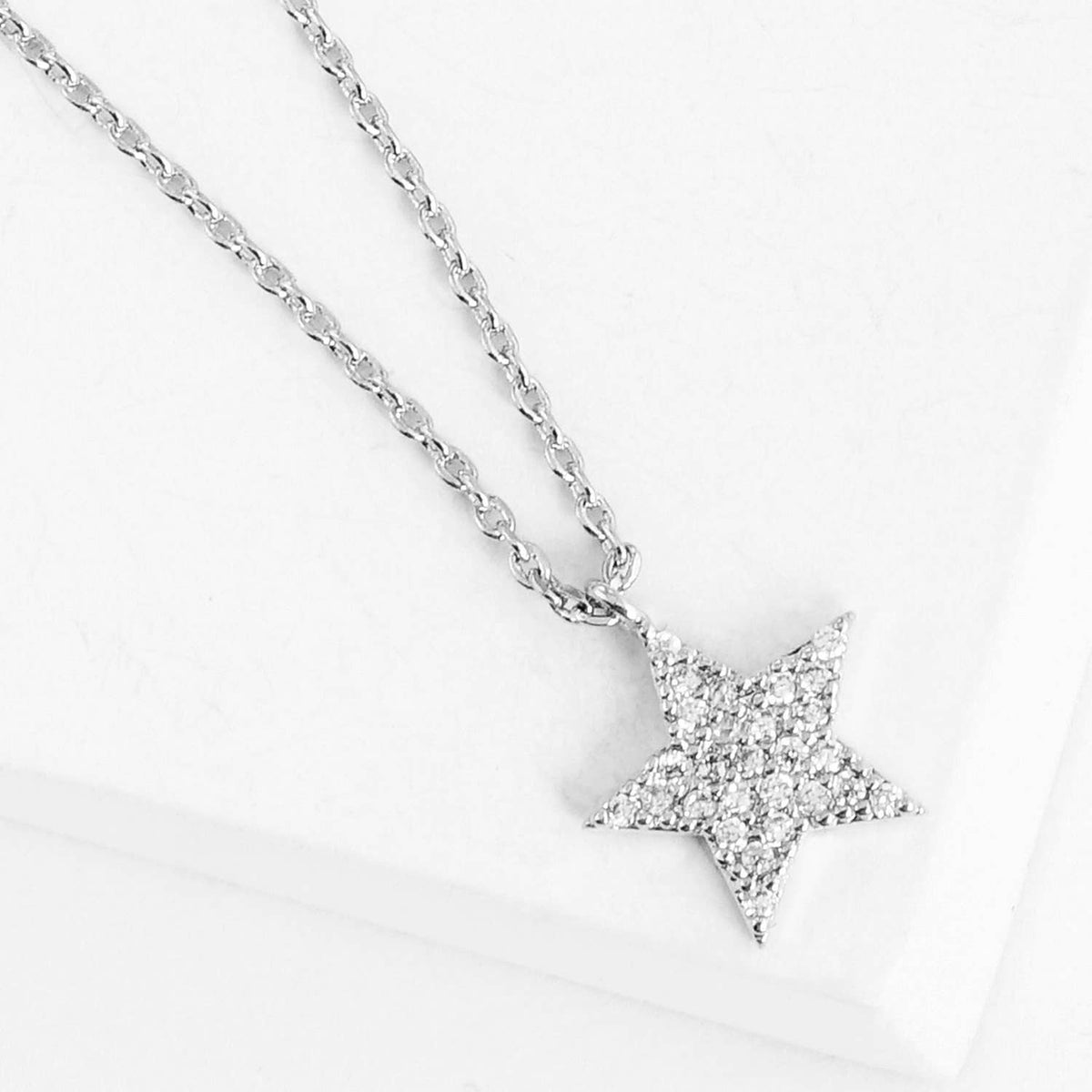 Pave Star Pendant Necklace