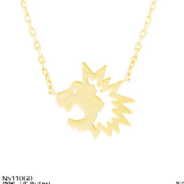 Minimalist Lion Head Pendant Necklace