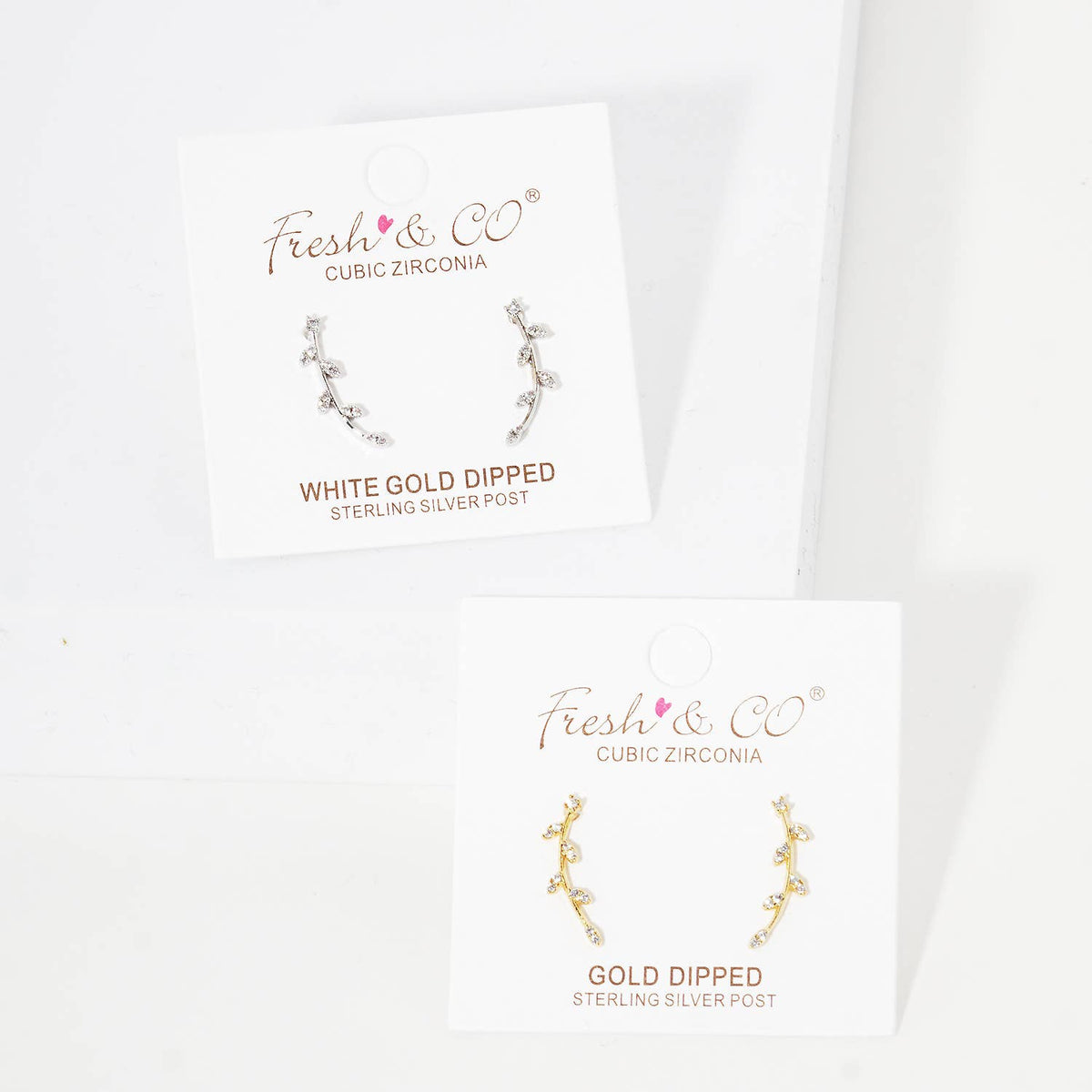 Cubic Zirconia Vine Ear Crawler