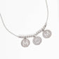 Gold Plated Mama Letter Disc Necklace