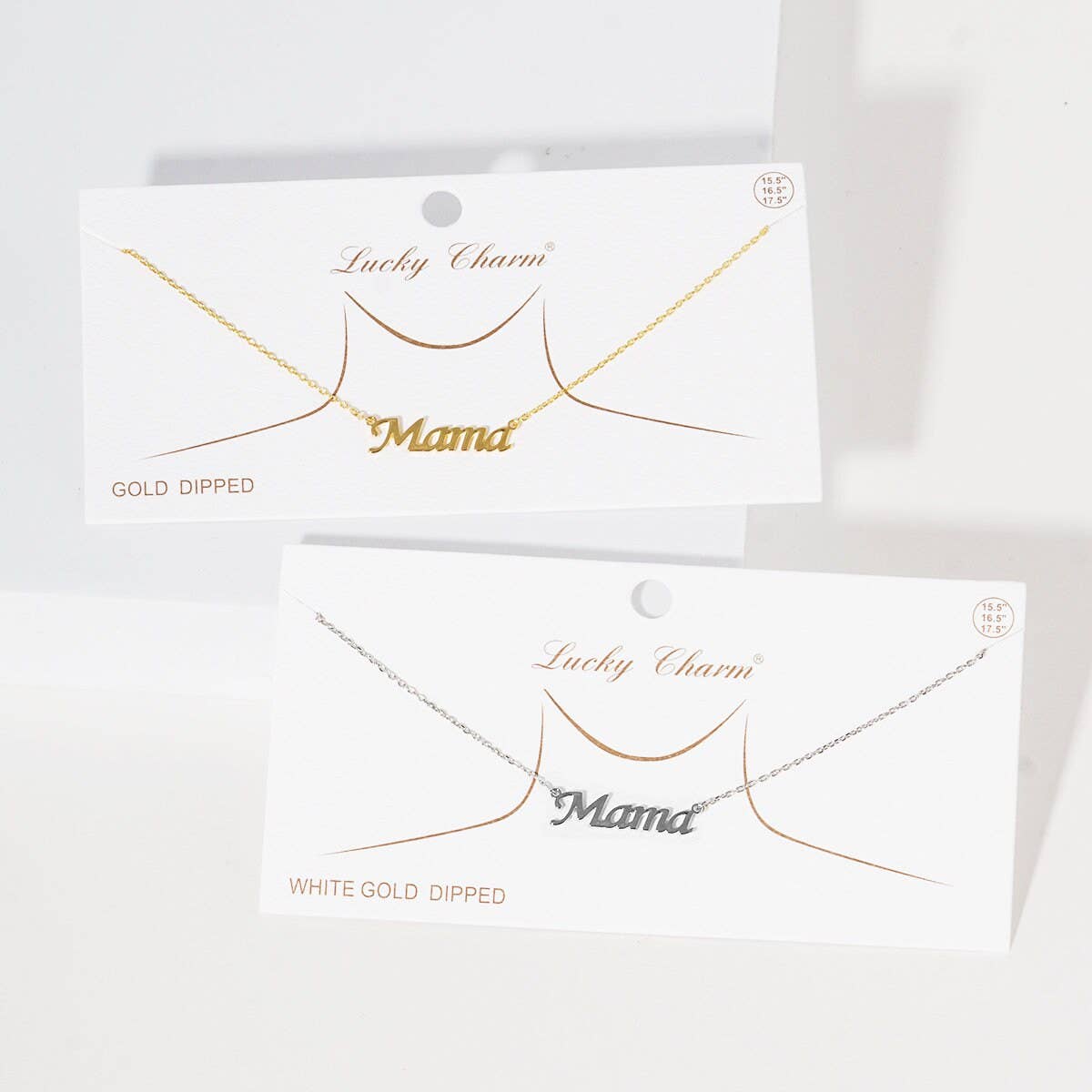 Gold Plated Script Letter Mama Necklace