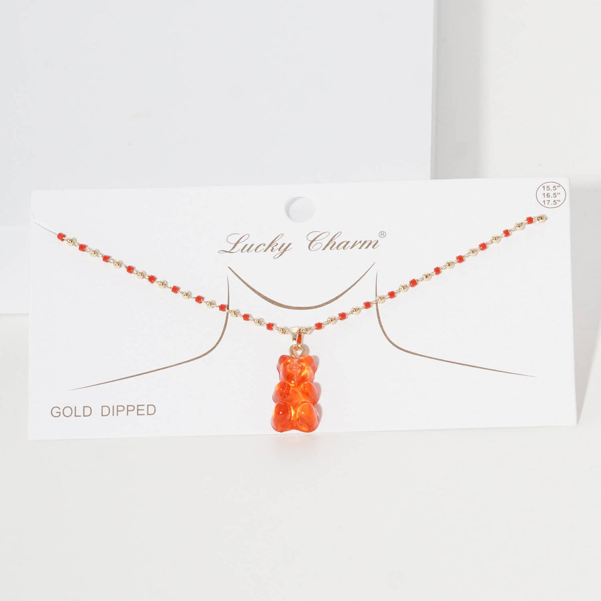 Multicolor Beaded Gummy Bear Necklace