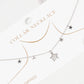 Gold Plated Multi Cubic Star Necklace