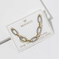 Two-Tone Mixed Metal Textured Link Bracelet