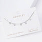 Bezel Cubic Zirconia Station Dangle Bracelet