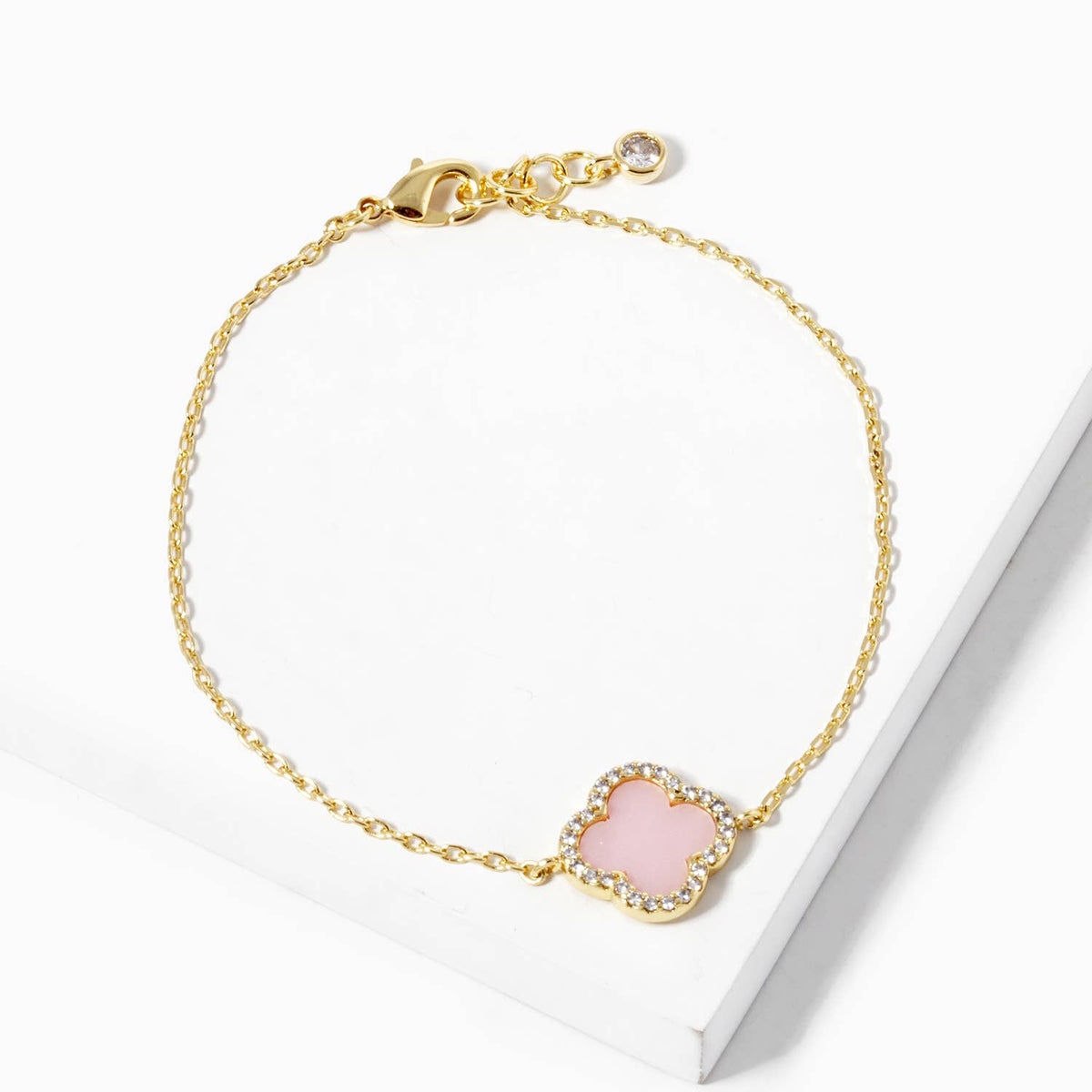 Mother of Pearl Clover Charm Bracelet