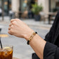 Braided Leather Horseshoe Bracelet