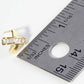18K Gold Dipped Square CZ Embedded X Stud Earrings