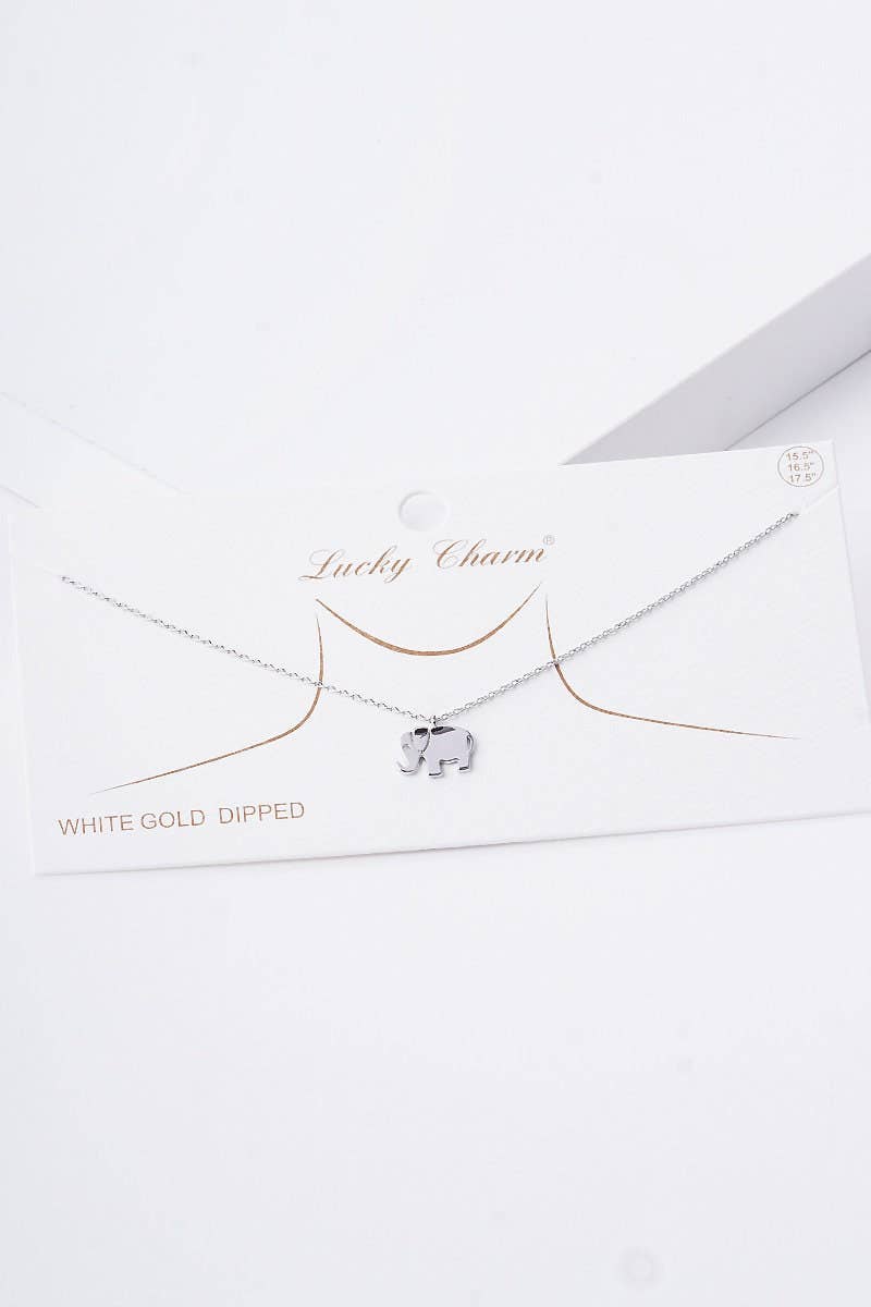 Gold Baby Elephant Necklace