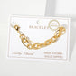 18K-Gold-Dipped Polished Brass Interwoven Chain Bracelet