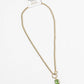 Birthstone Pendant Necklace – Gold-Dipped Ball Chain