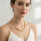 Mixed Link Wheat and Carabiner Chain Necklace