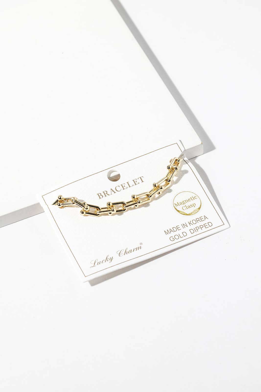 Modern U-Link Bracelet with Magnetic Closure
