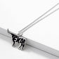 Texas Longhorn Word Art Pendant Necklace