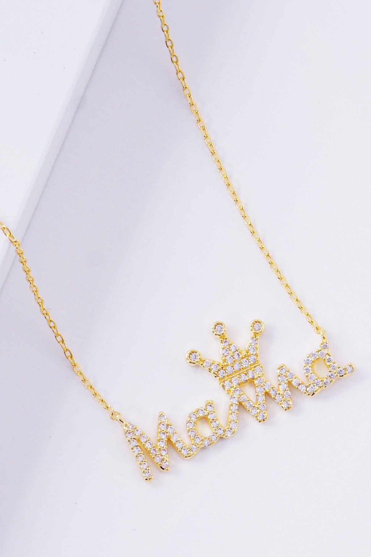 Gold Cubic Queen Mama Necklace