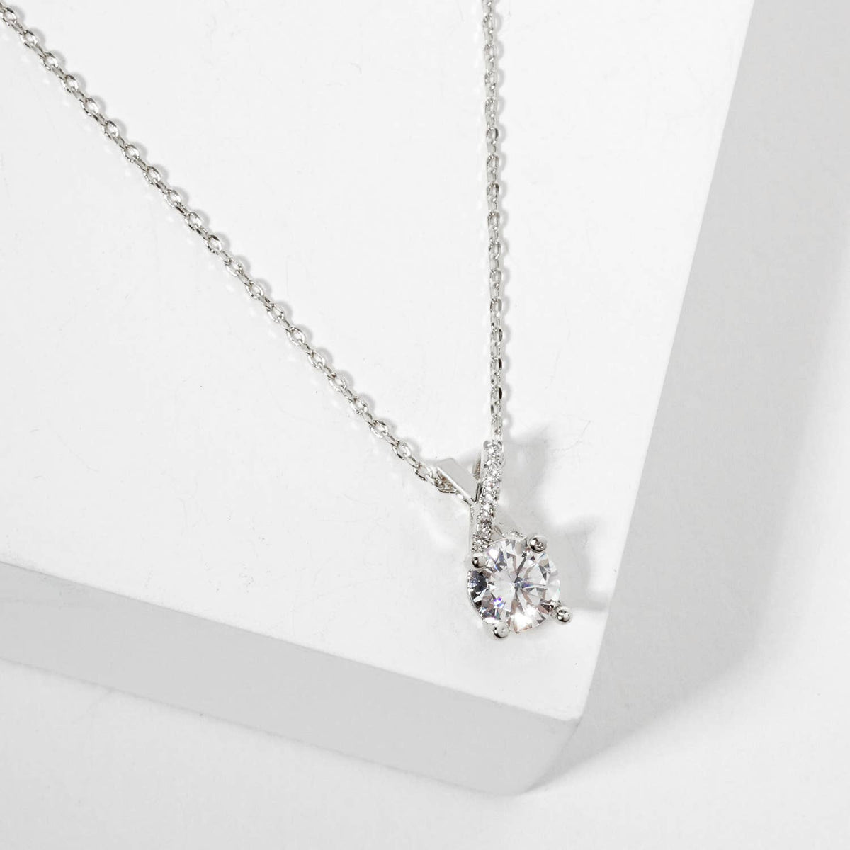 Minimalist Criss-Cross Teardrop Pendant Necklace