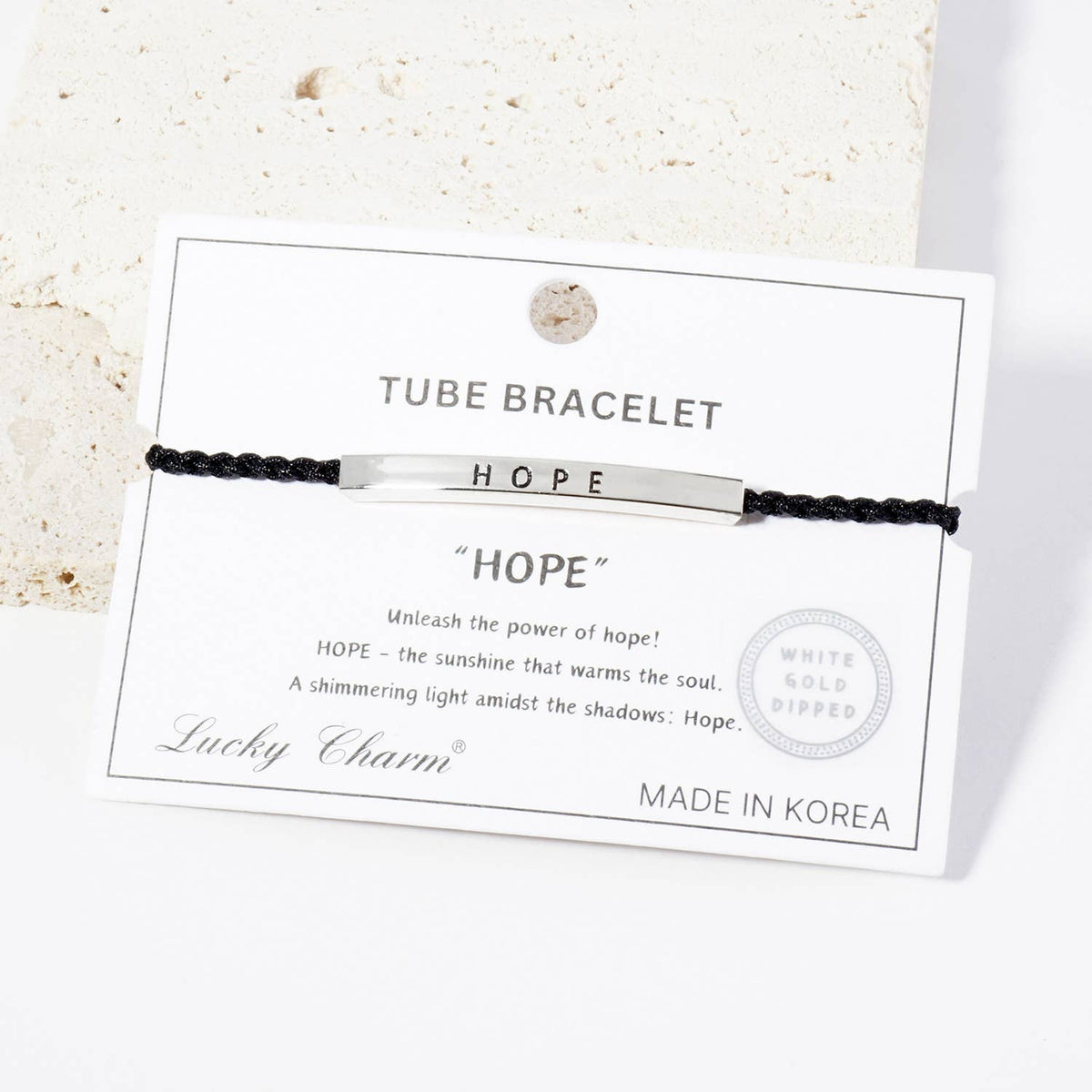 Inspirational Messages "Hope" Tube Bar Bracelet