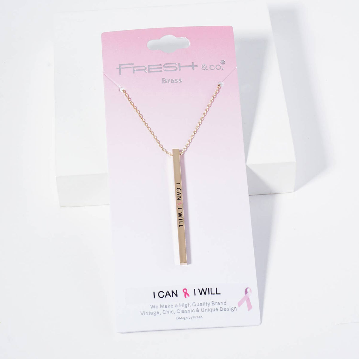 "I Can I Will" Bar Necklace