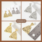 Polished Hammered-Texture Geometric Diamond-Shaped Earrings