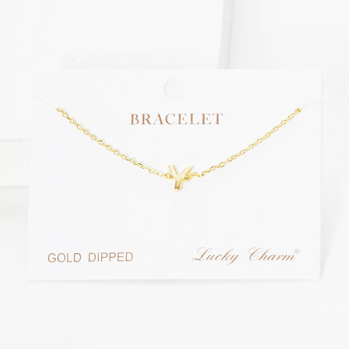 Gold Plated Initial Letter Bracelet