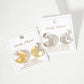 Polished Brass 20mm Pac-Man Design Hoop Earrings