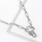 Gold Chain Choker with Cut-Out Cross Lock Pendant