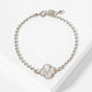 Dainty Gold Dipped Initial Clover Bracelet