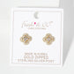 2mm Quatrefoil 18K-Gold-Dipped Stud Earrings