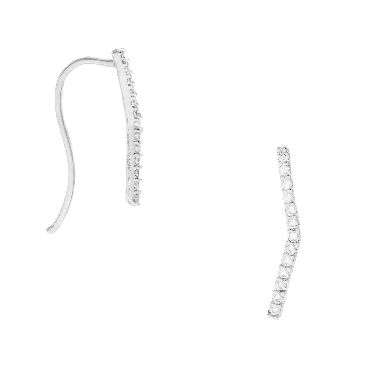 Gold Mini Threader Ear Climber Earrings