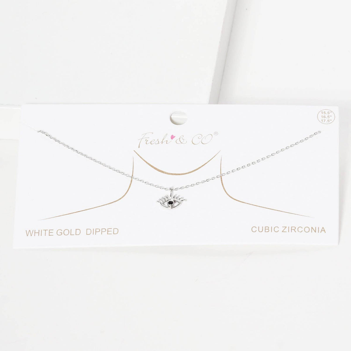 Gold Black Evil Eye Necklace