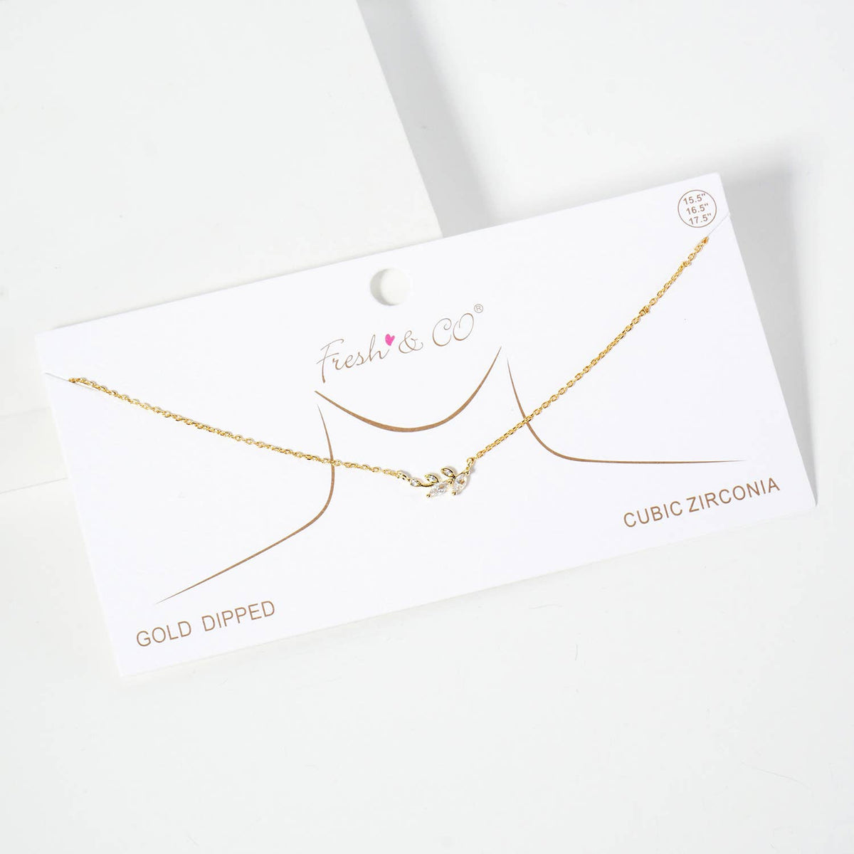 Marquise Olive Leaf Branch Necklace