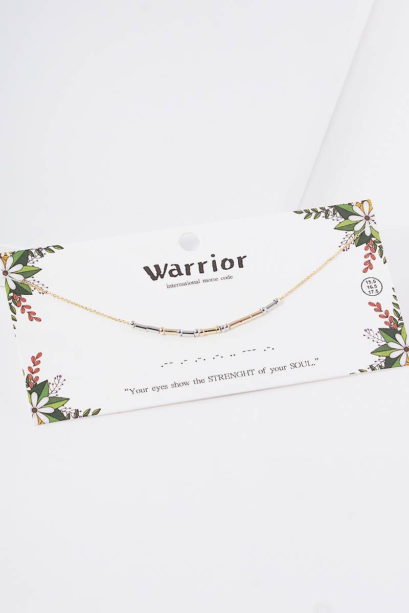 Gold Plated Morse Code Necklace