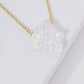Gold Plated Opal Hasma Hand Necklace