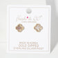 Pave-Set Cubic-Zirconia 11mm Quatrefoil Stud Earrings
