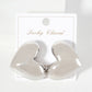 Polished Brass 35mm Puffy Heart Statement Earrings