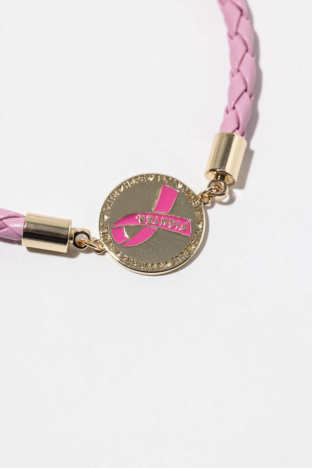 Pink Ribbon Fighter Coin Bracelet