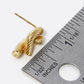 Gold and White Gold Dipped Twisted Statement Earrings