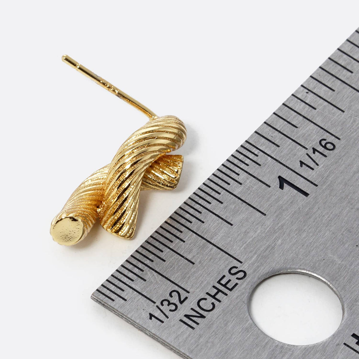 Gold and White Gold Dipped Twisted Statement Earrings