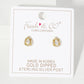 Teardrop Embellishment 9mm 18K-Gold-Dipped Stud Earrings