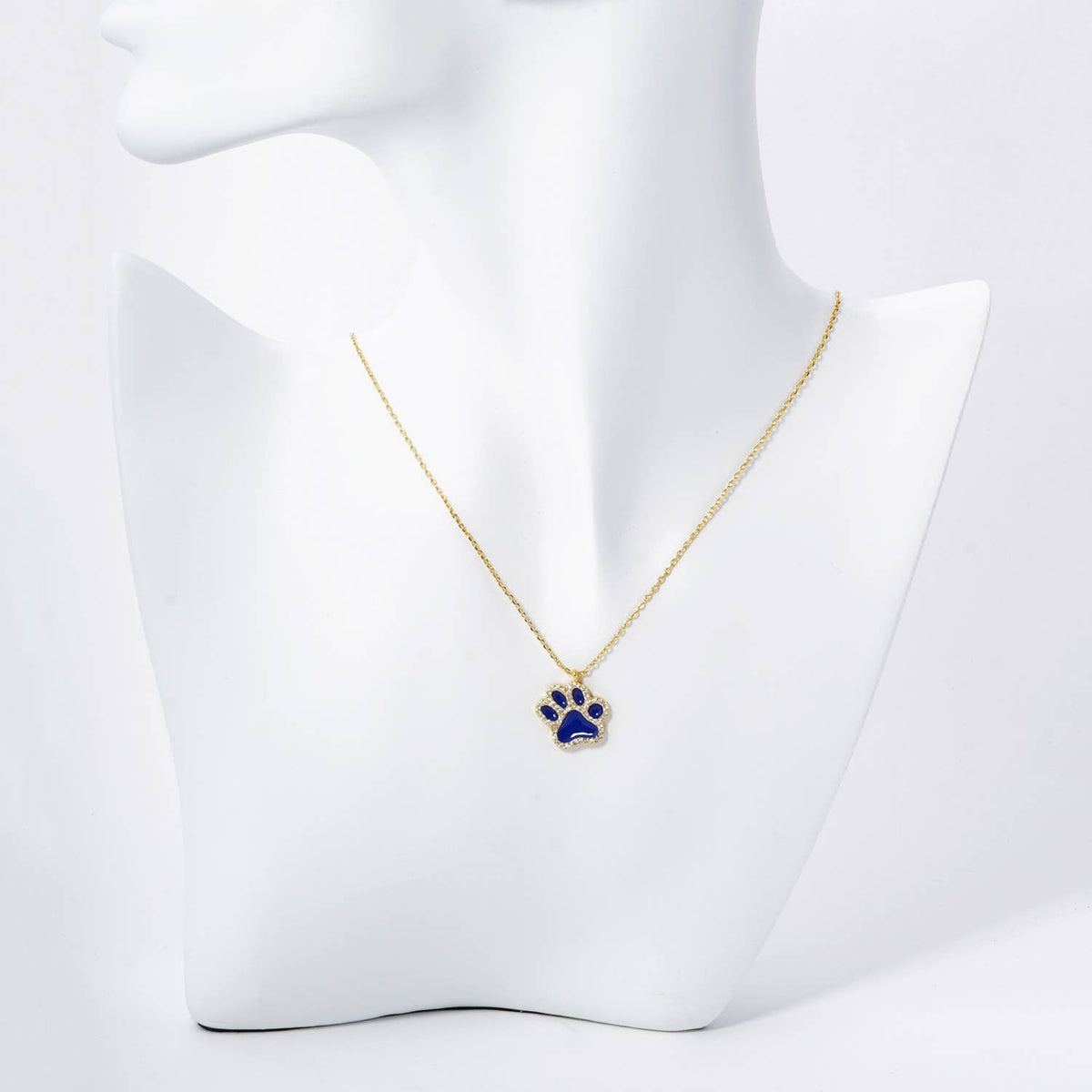Game Day Enamel Paw Pendant Necklace.