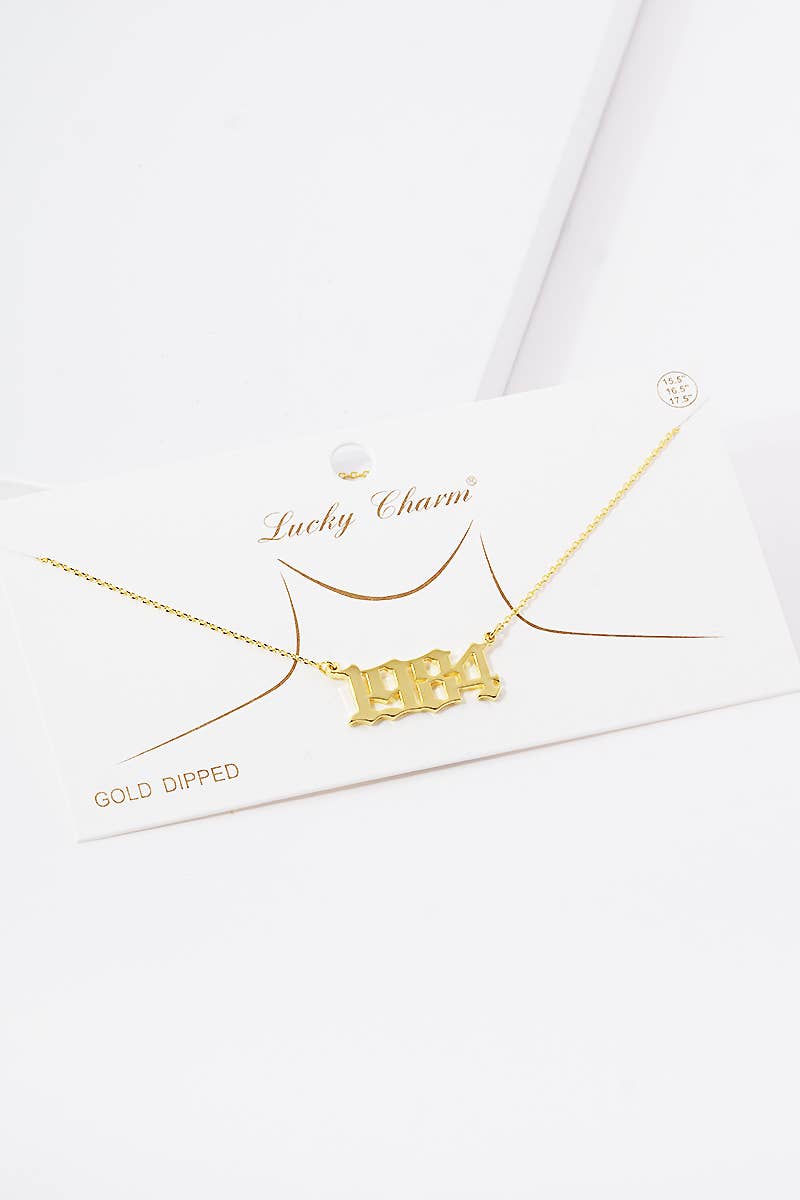 Gold Plated Birth Year Necklace